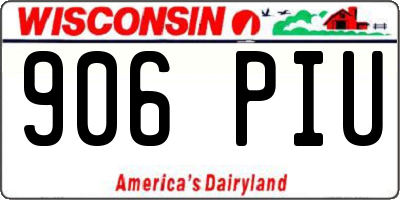 WI license plate 906PIU