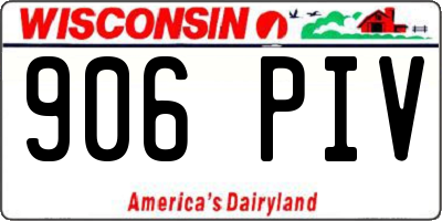 WI license plate 906PIV