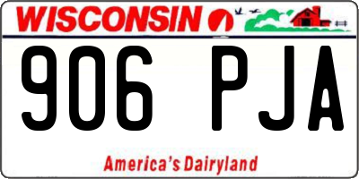 WI license plate 906PJA