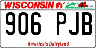 WI license plate 906PJB