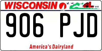 WI license plate 906PJD