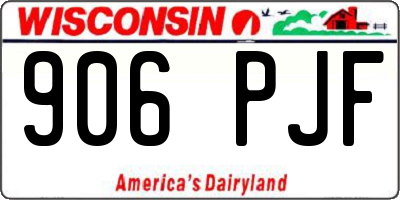 WI license plate 906PJF