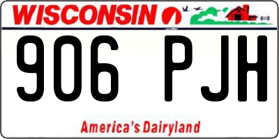 WI license plate 906PJH