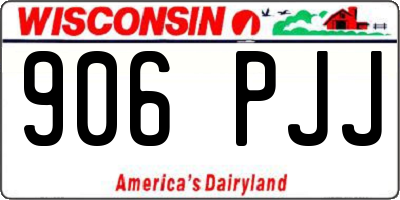 WI license plate 906PJJ