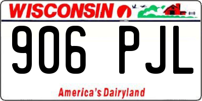 WI license plate 906PJL