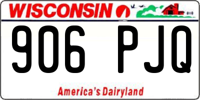 WI license plate 906PJQ