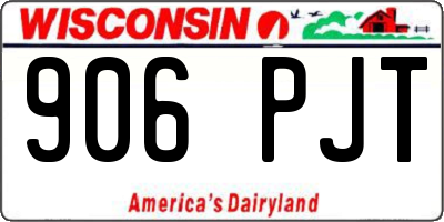 WI license plate 906PJT