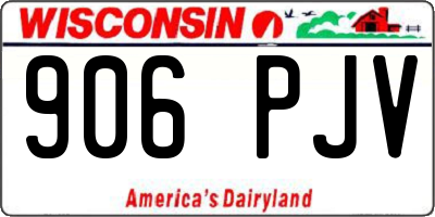 WI license plate 906PJV