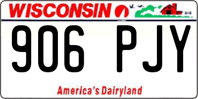 WI license plate 906PJY