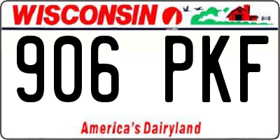 WI license plate 906PKF