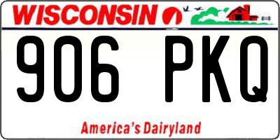 WI license plate 906PKQ