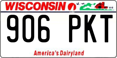 WI license plate 906PKT