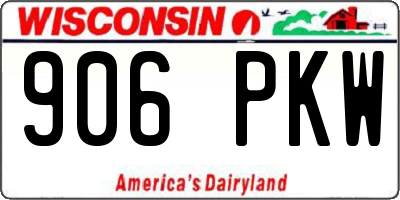 WI license plate 906PKW