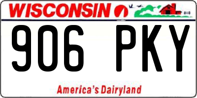 WI license plate 906PKY