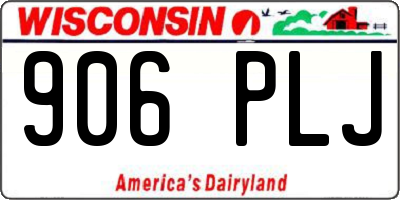 WI license plate 906PLJ