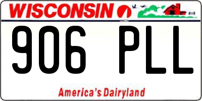 WI license plate 906PLL
