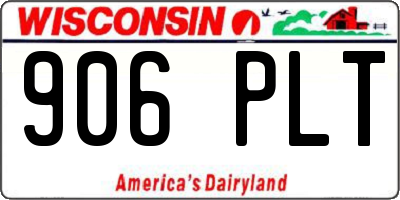 WI license plate 906PLT