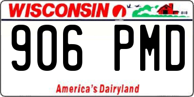 WI license plate 906PMD