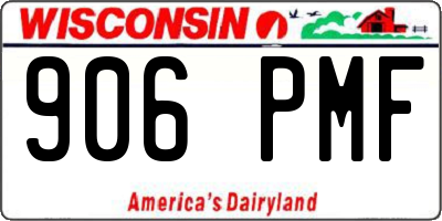 WI license plate 906PMF