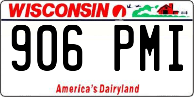 WI license plate 906PMI