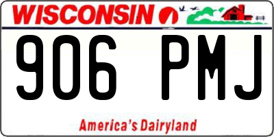 WI license plate 906PMJ