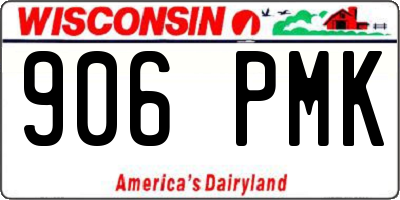 WI license plate 906PMK