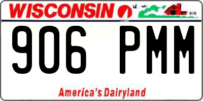 WI license plate 906PMM
