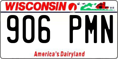 WI license plate 906PMN