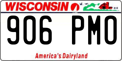 WI license plate 906PMO