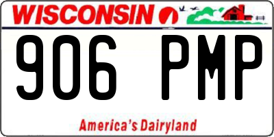 WI license plate 906PMP