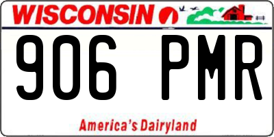 WI license plate 906PMR