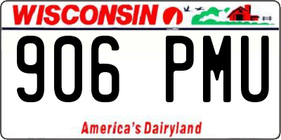 WI license plate 906PMU