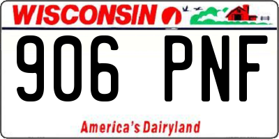 WI license plate 906PNF