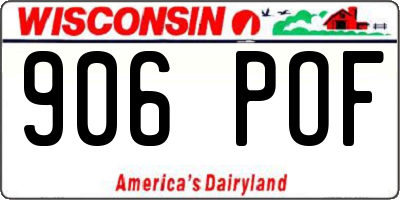 WI license plate 906POF