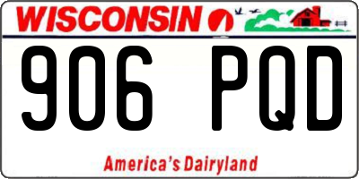 WI license plate 906PQD