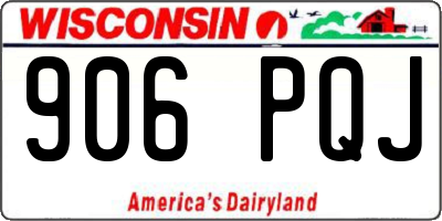 WI license plate 906PQJ