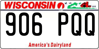 WI license plate 906PQQ