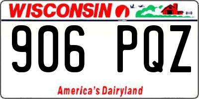 WI license plate 906PQZ