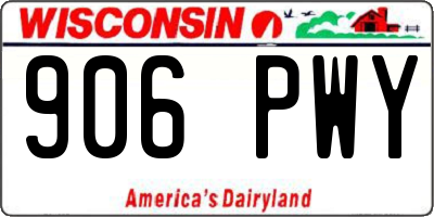 WI license plate 906PWY