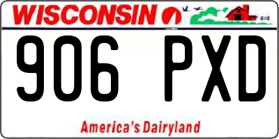 WI license plate 906PXD