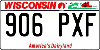 WI license plate 906PXF