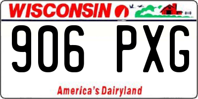 WI license plate 906PXG