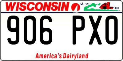 WI license plate 906PXO