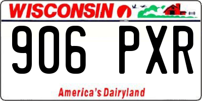WI license plate 906PXR