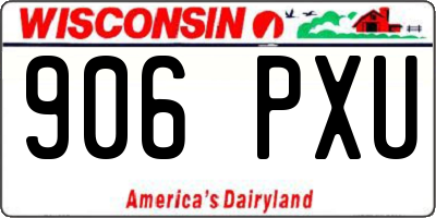 WI license plate 906PXU
