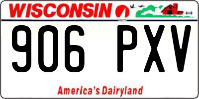WI license plate 906PXV