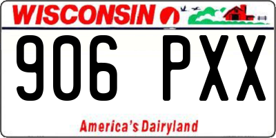 WI license plate 906PXX