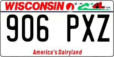 WI license plate 906PXZ