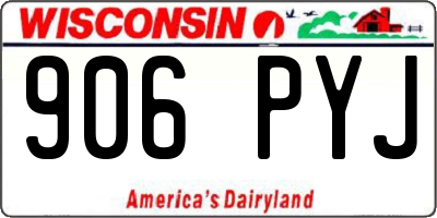 WI license plate 906PYJ