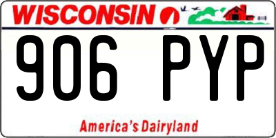 WI license plate 906PYP